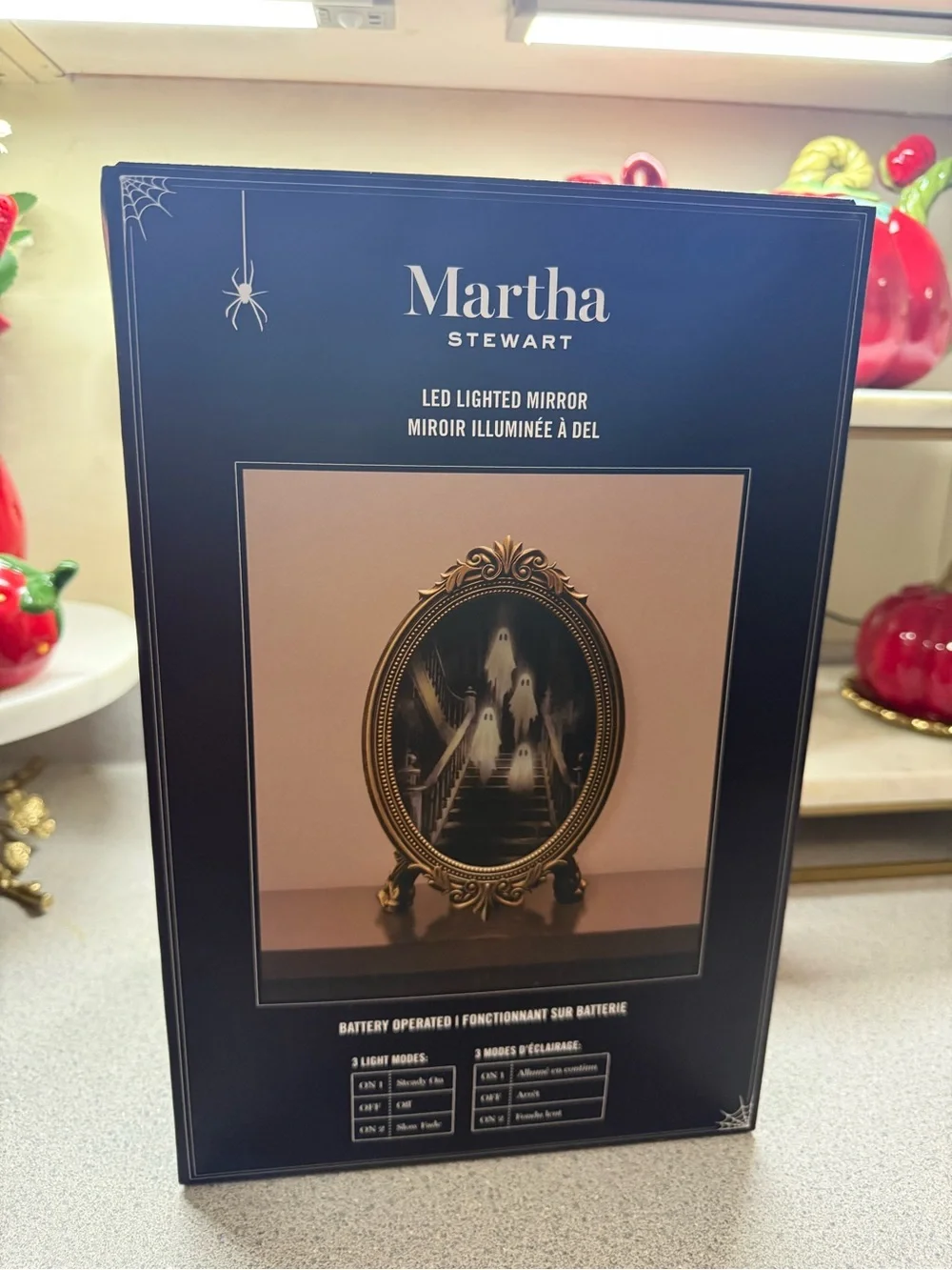 Martha Stewart Halloween LED Lighted Ghost Mirror Staircase - New In Box